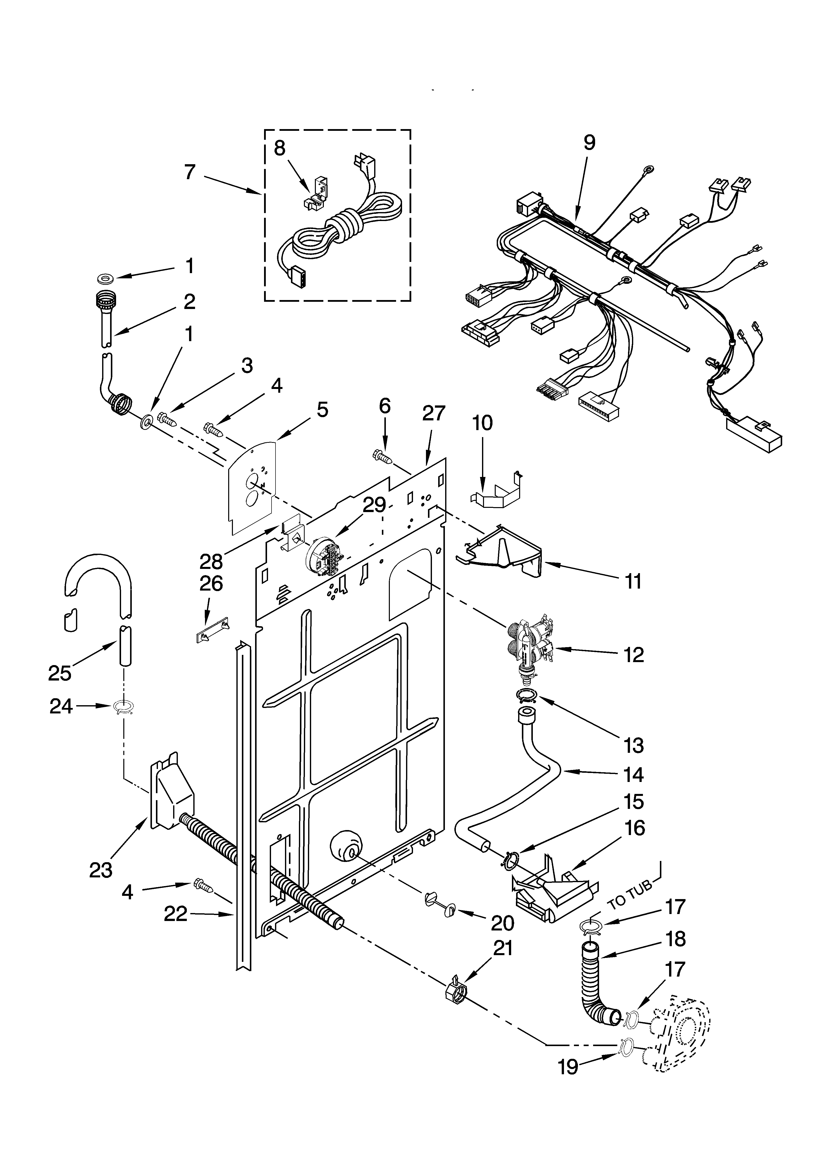 Rear panel parts