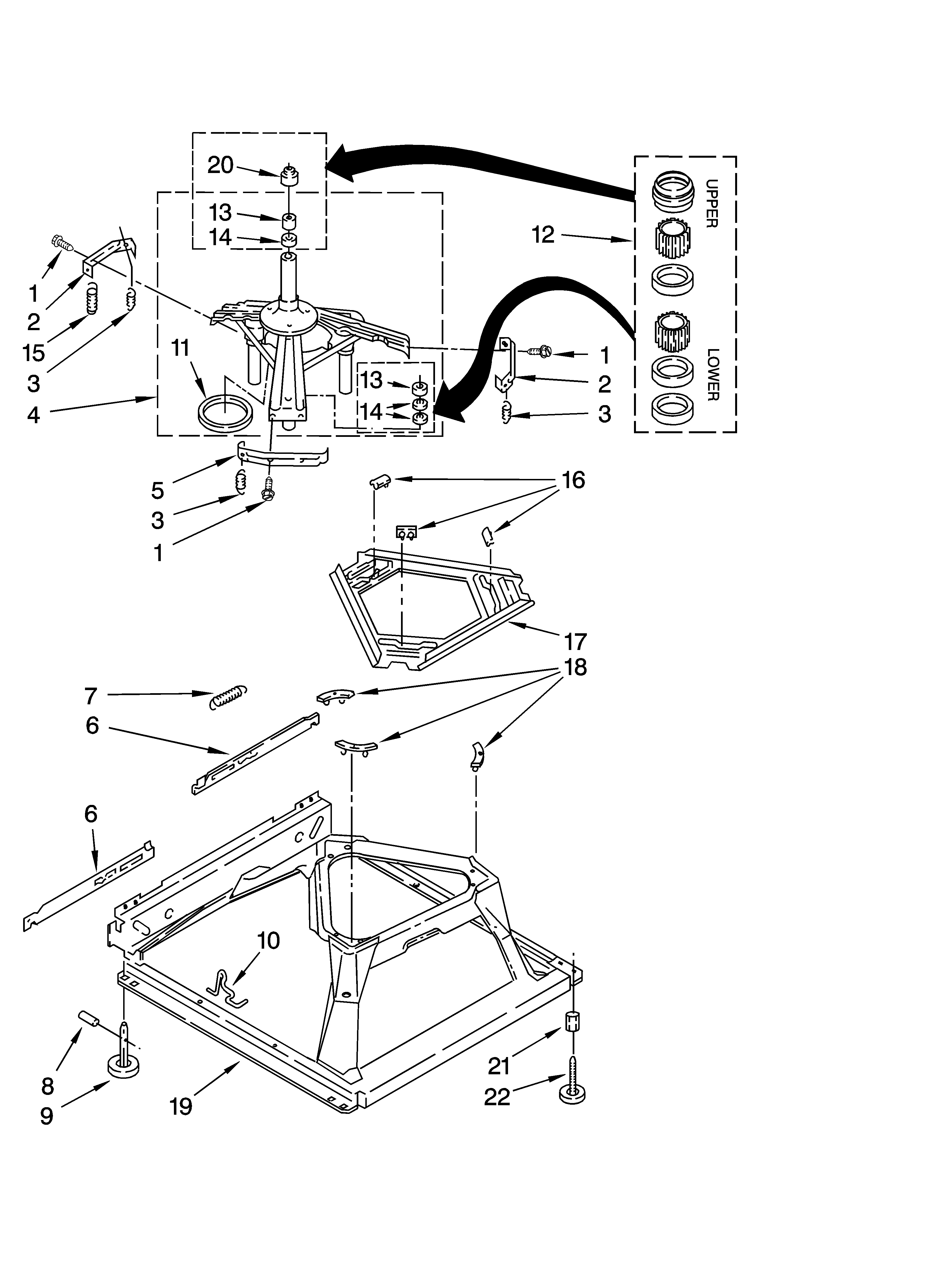 Machine base parts