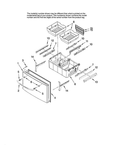 Freezer door parts