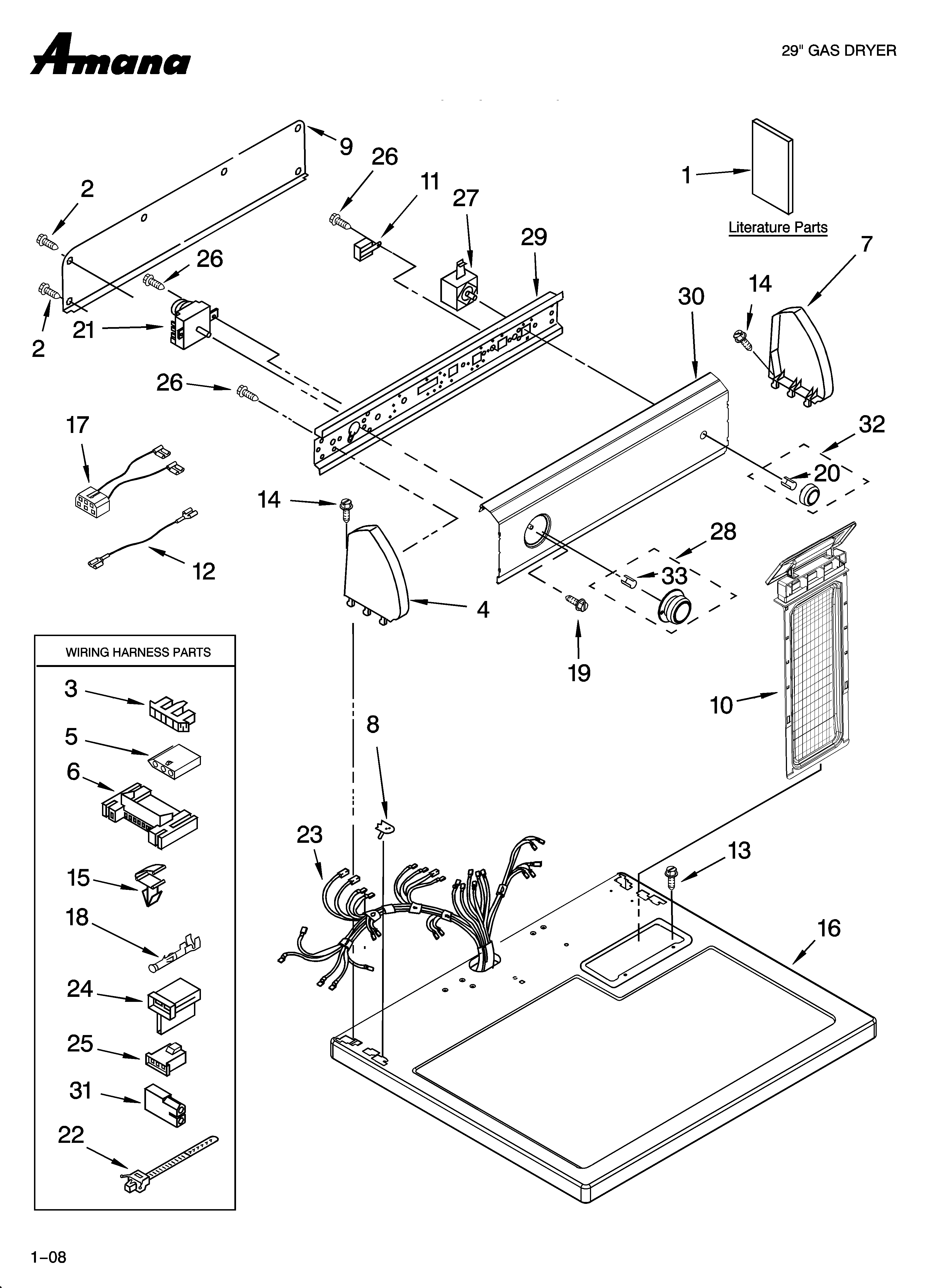 Top and console parts
