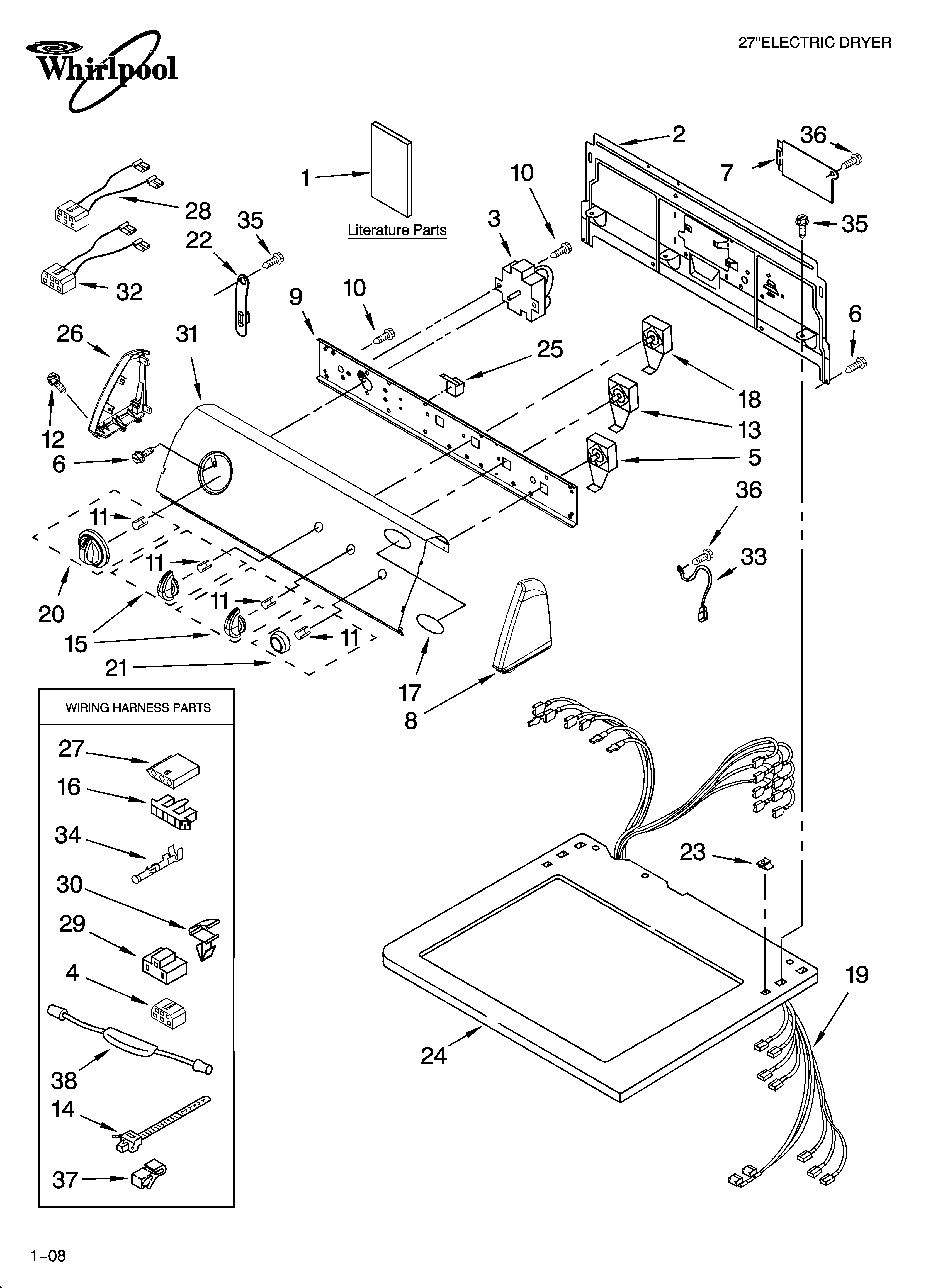 Top and console parts