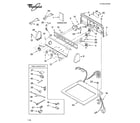 Whirlpool 3XWGD5705SW0 top and console parts diagram