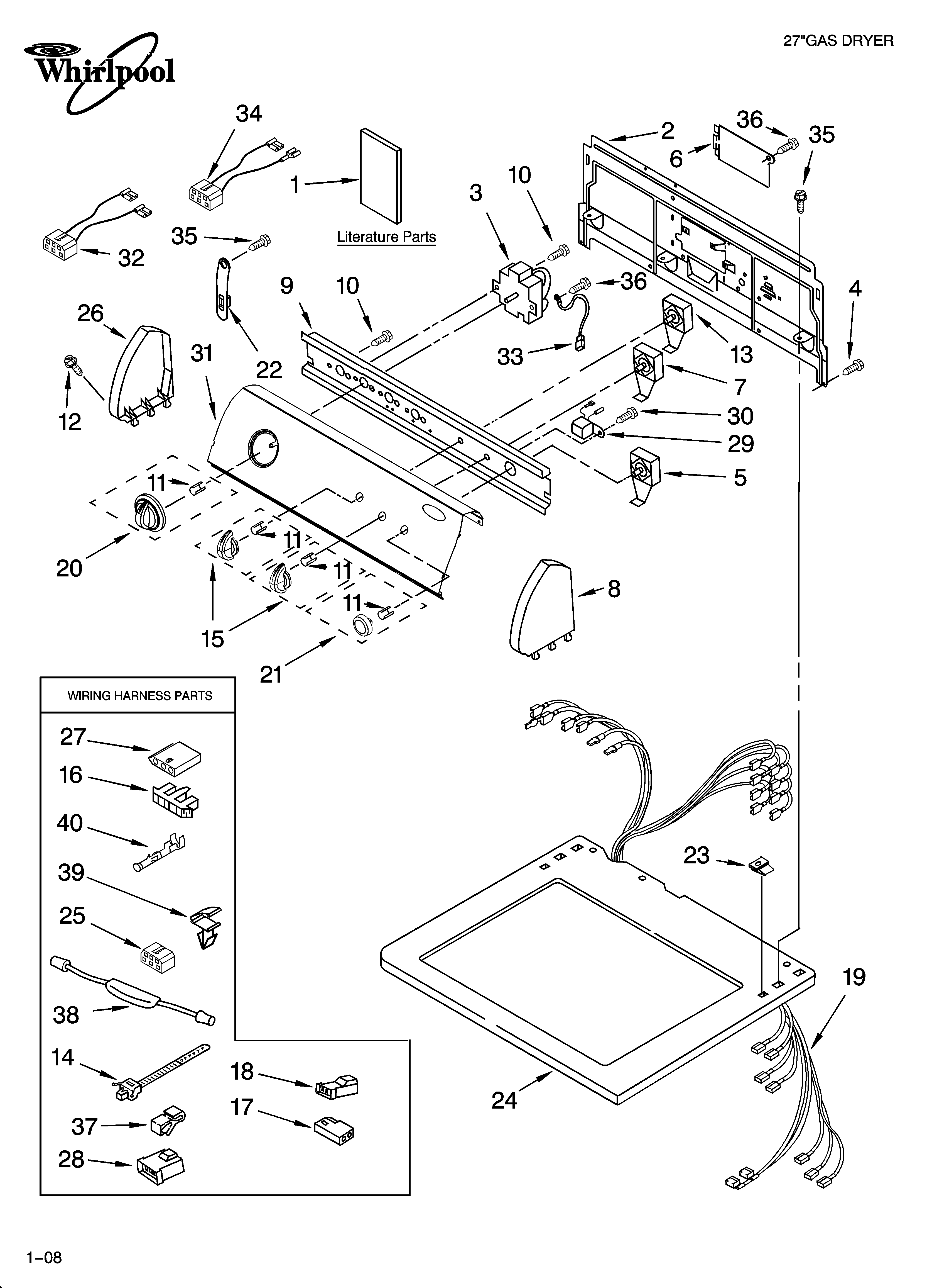 Top and console parts