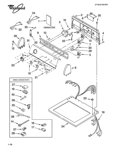 Top and console parts