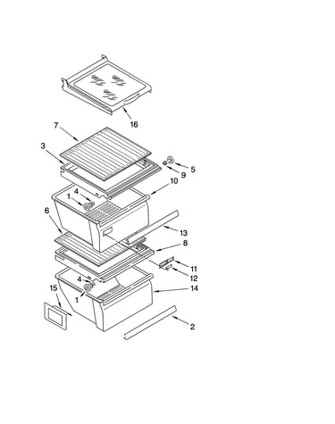 Refrigerator shelf parts