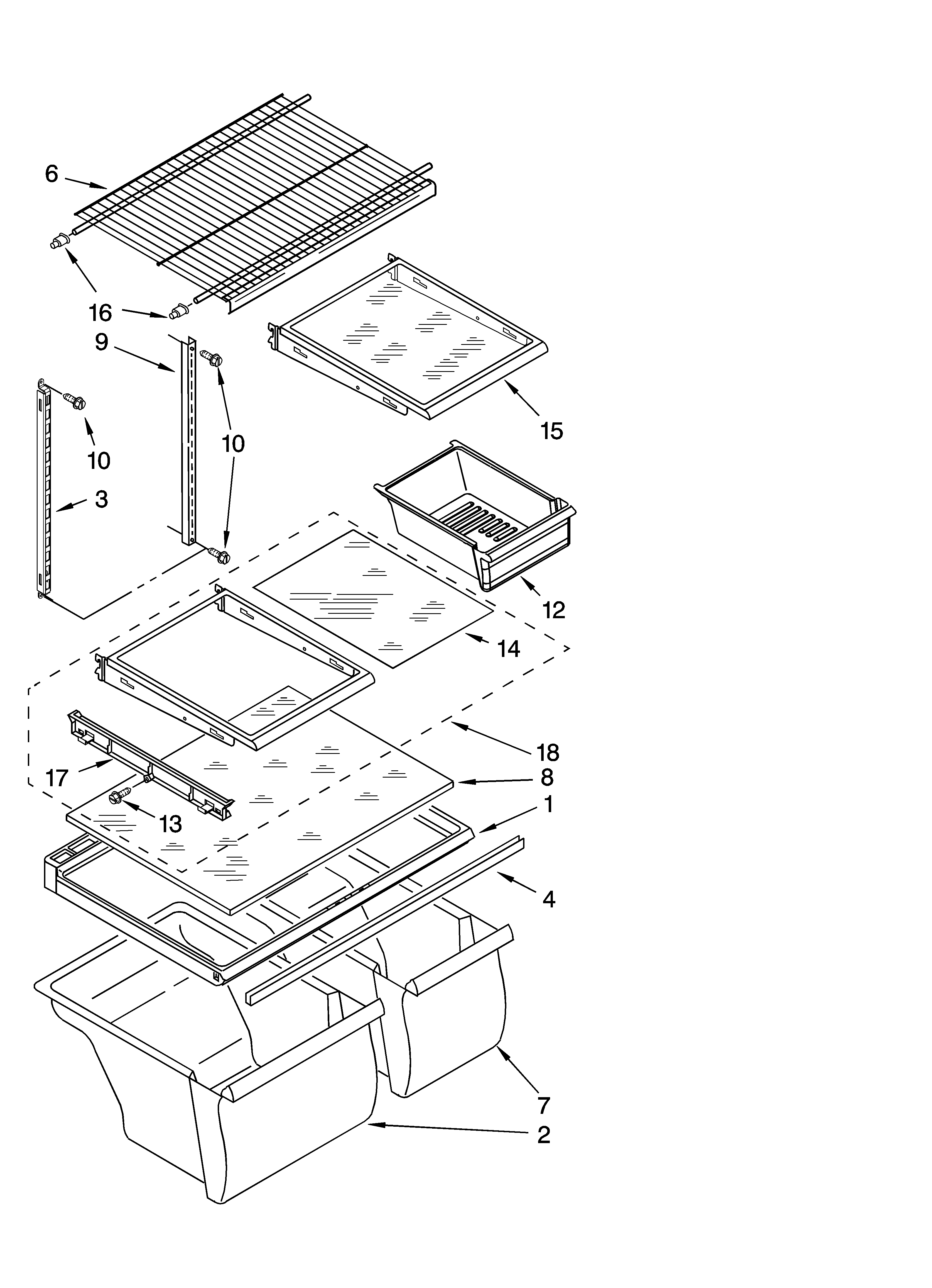 Shelf parts, optional parts