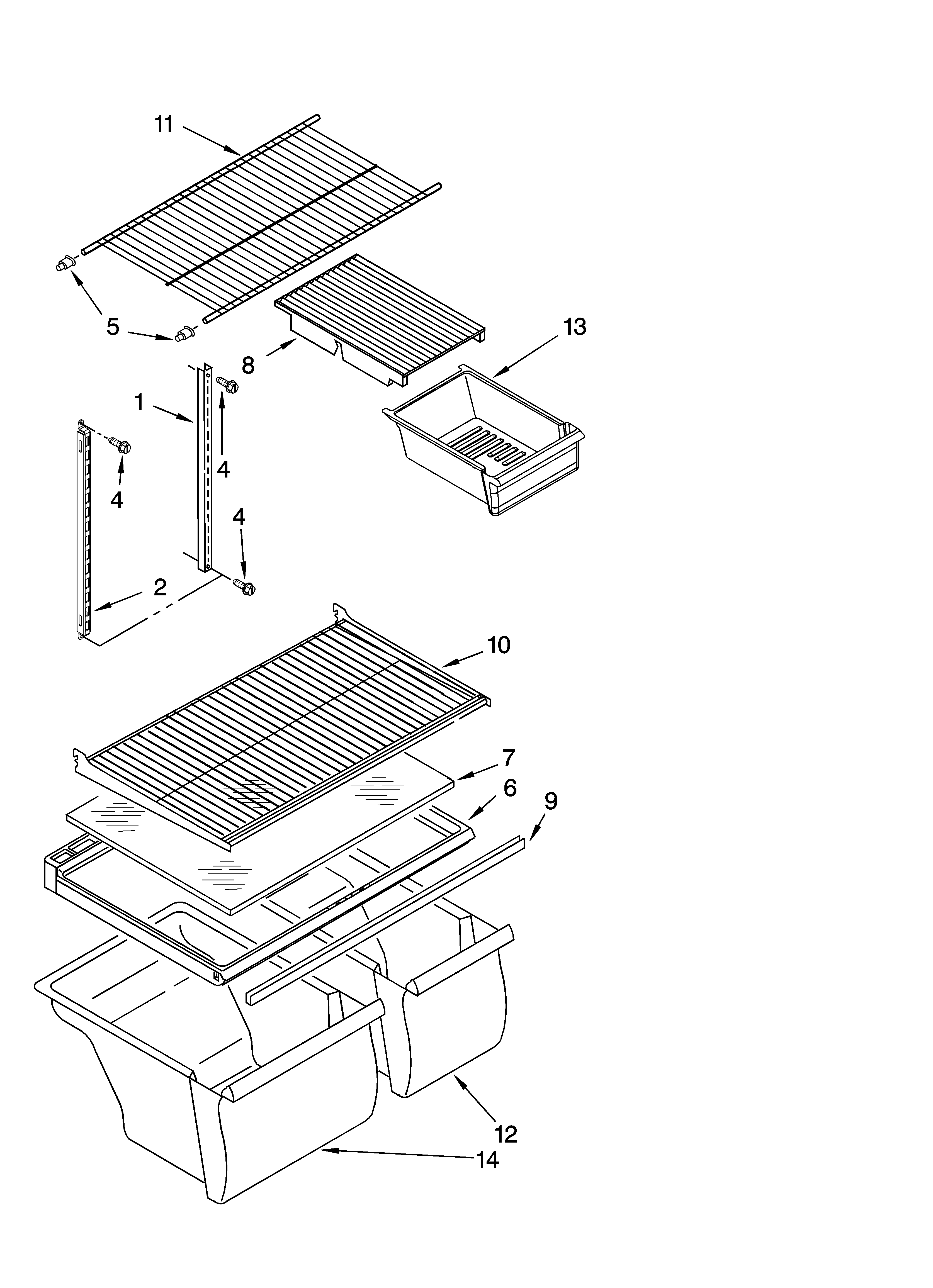 Shelf parts, optional parts
