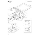 Whirlpool YWED9500TU0 top and console parts diagram