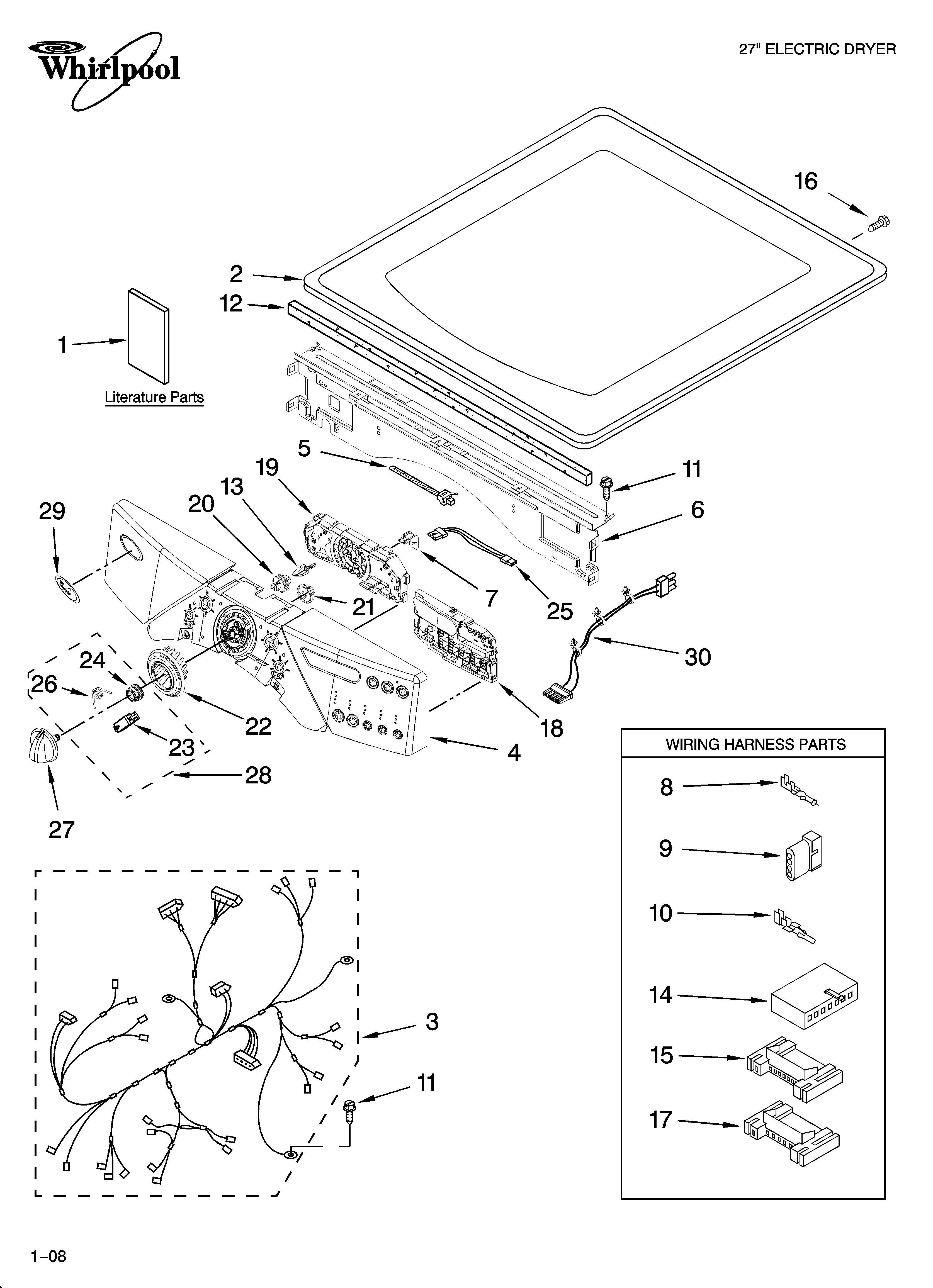 Top and console parts