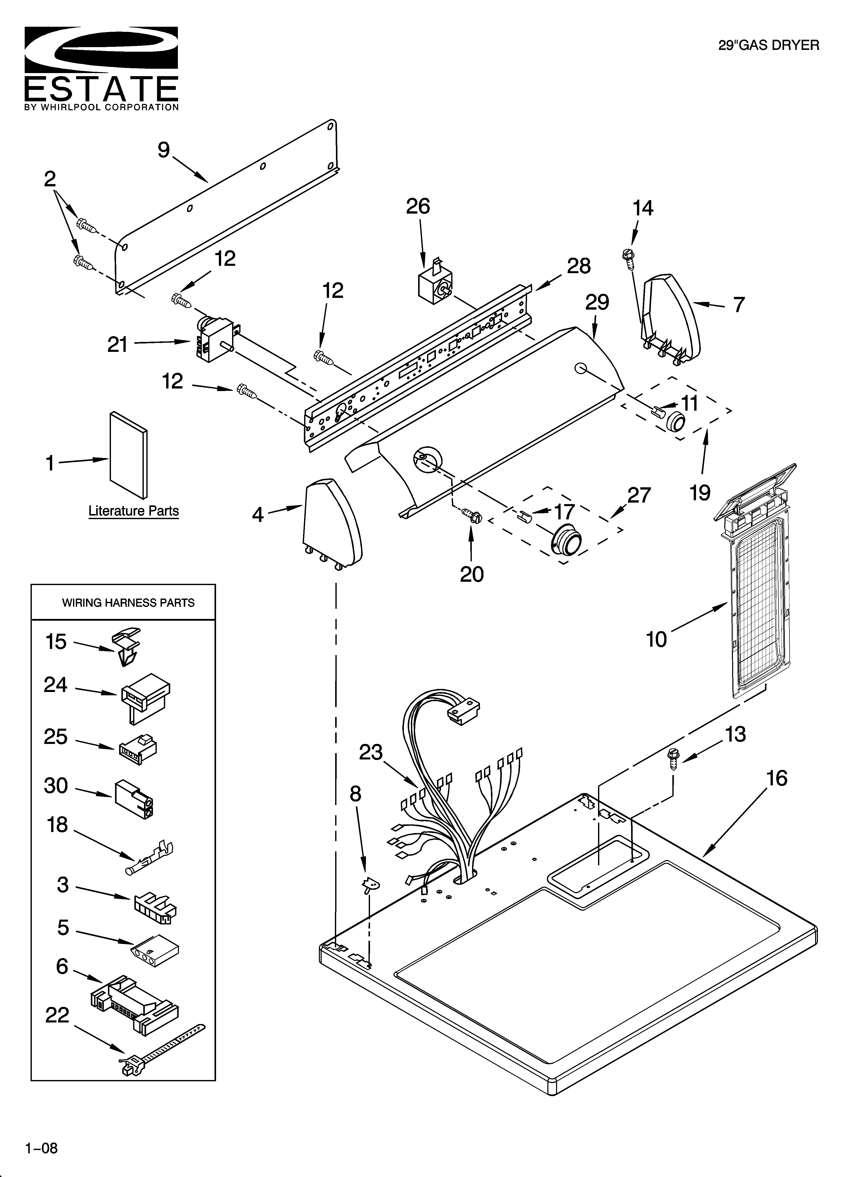 Top and console parts