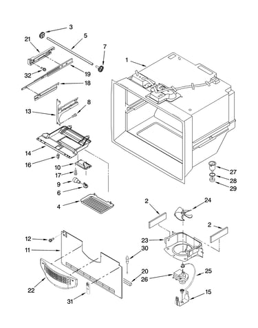 Freezer liner parts