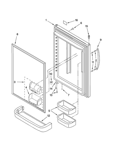 Refrigerator door parts