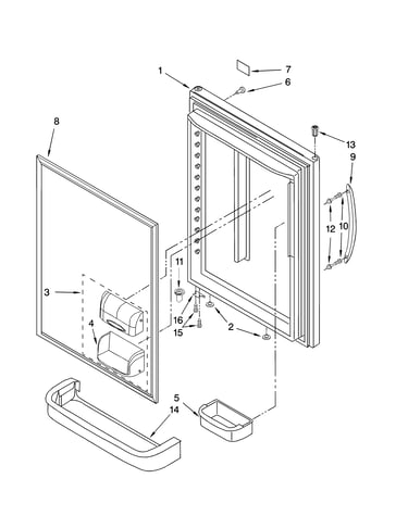 Refrigerator door parts
