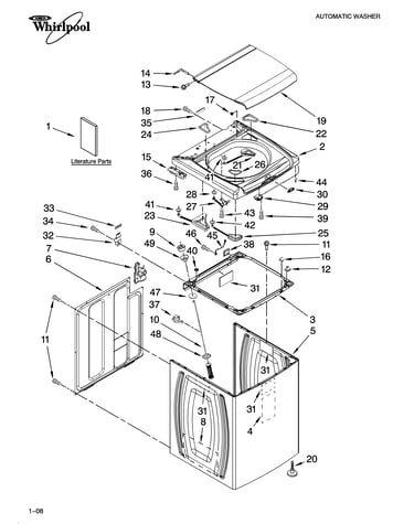 Top and cabinet parts