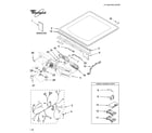 Whirlpool YWED9600TZ0 top and console parts diagram