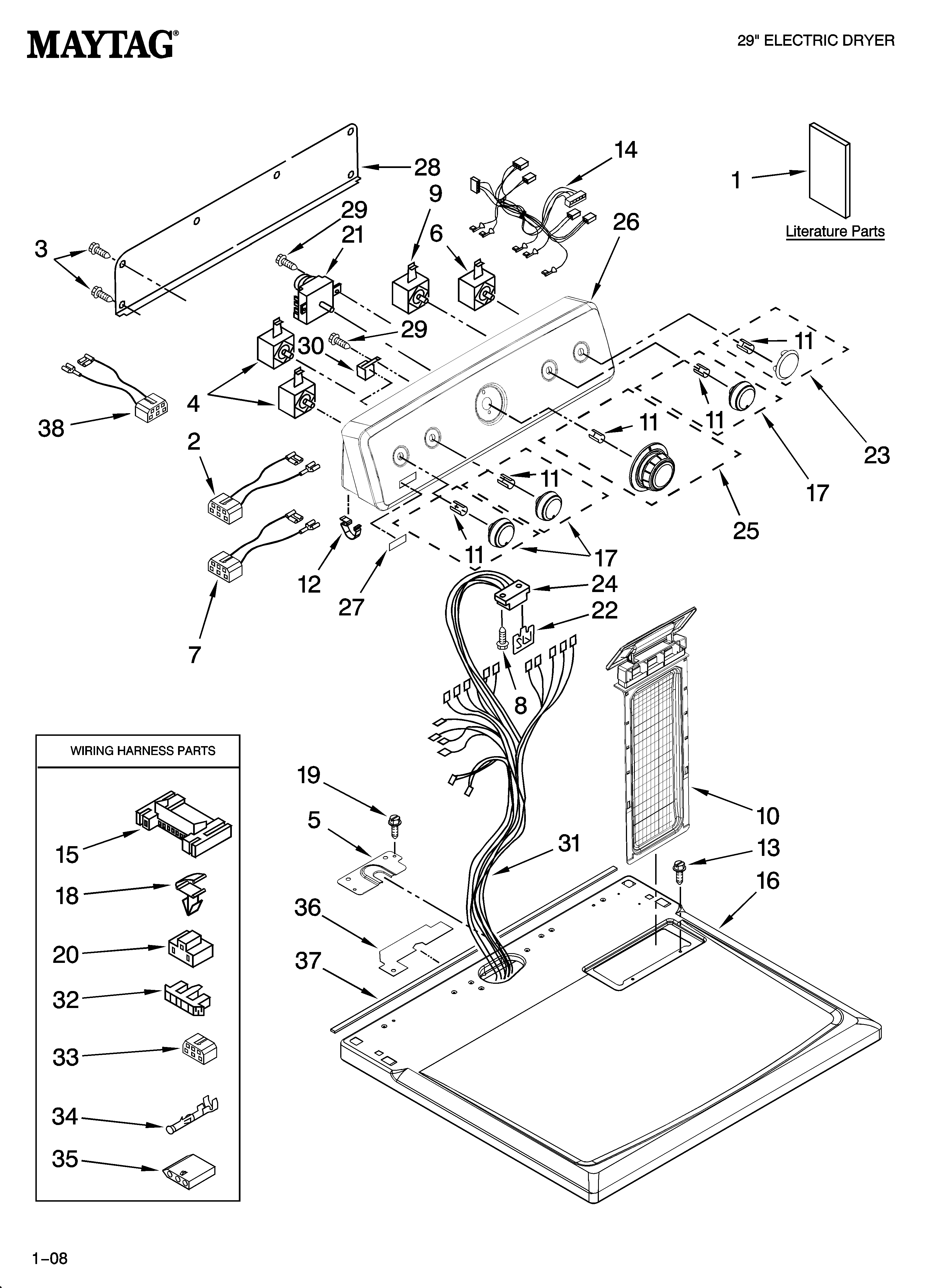 Top and console parts