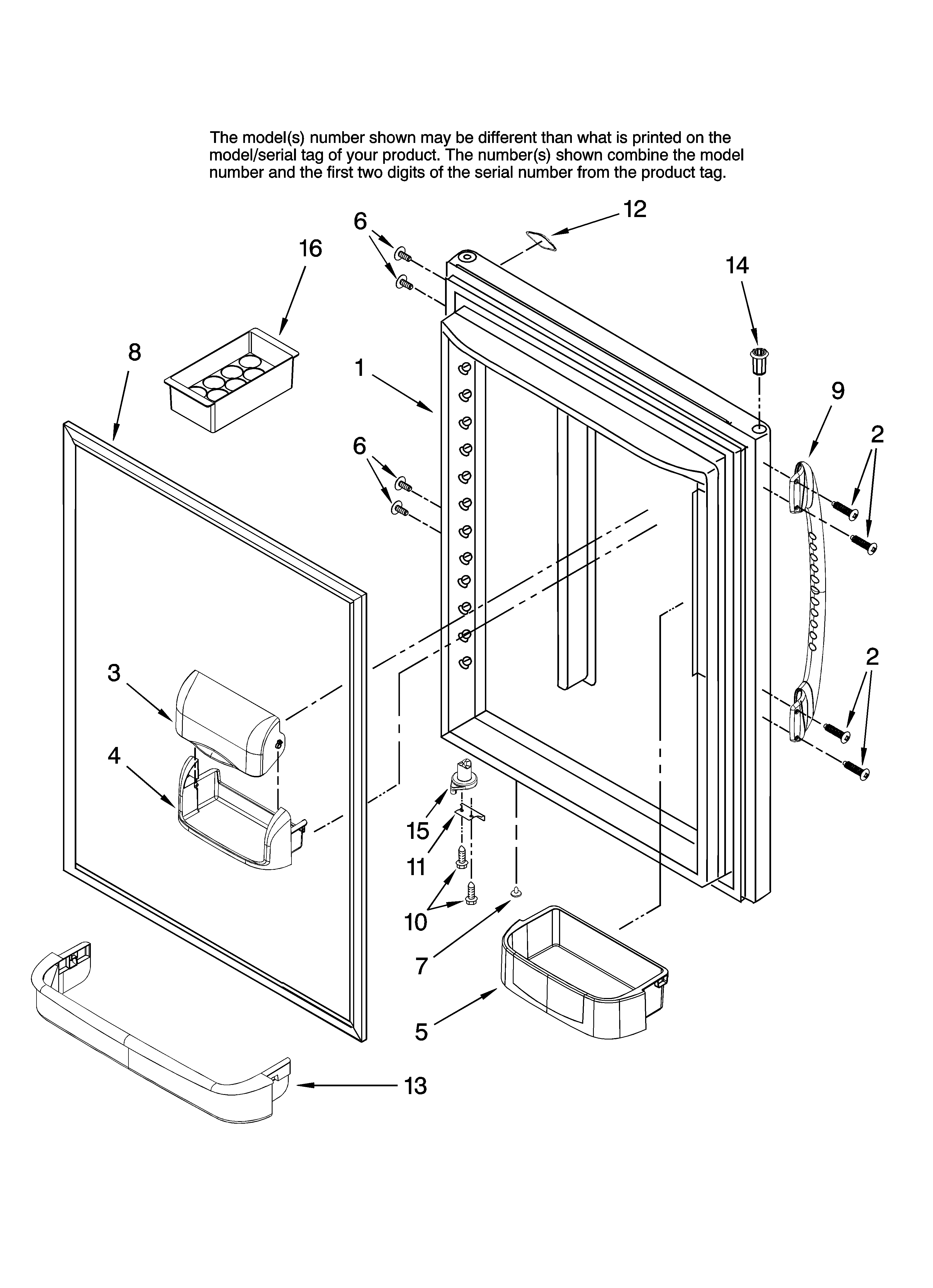 Refrigerator door parts
