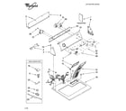 Whirlpool 3HWED5205SQ0 top and console parts diagram