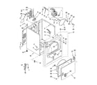 Whirlpool 3HWED5205SQ0 cabinet parts diagram