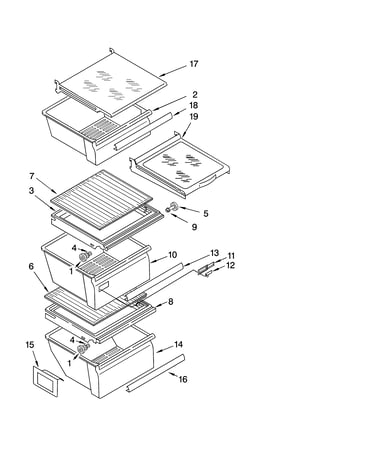 Refrigerator shelf parts
