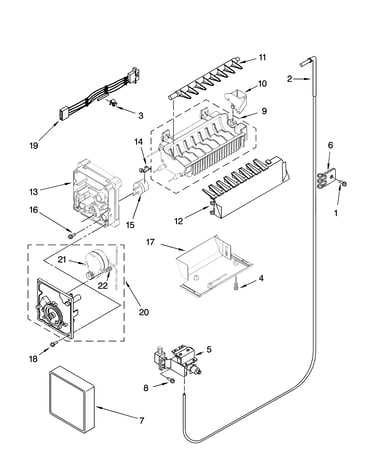 Icemaker parts, optional parts (not included)