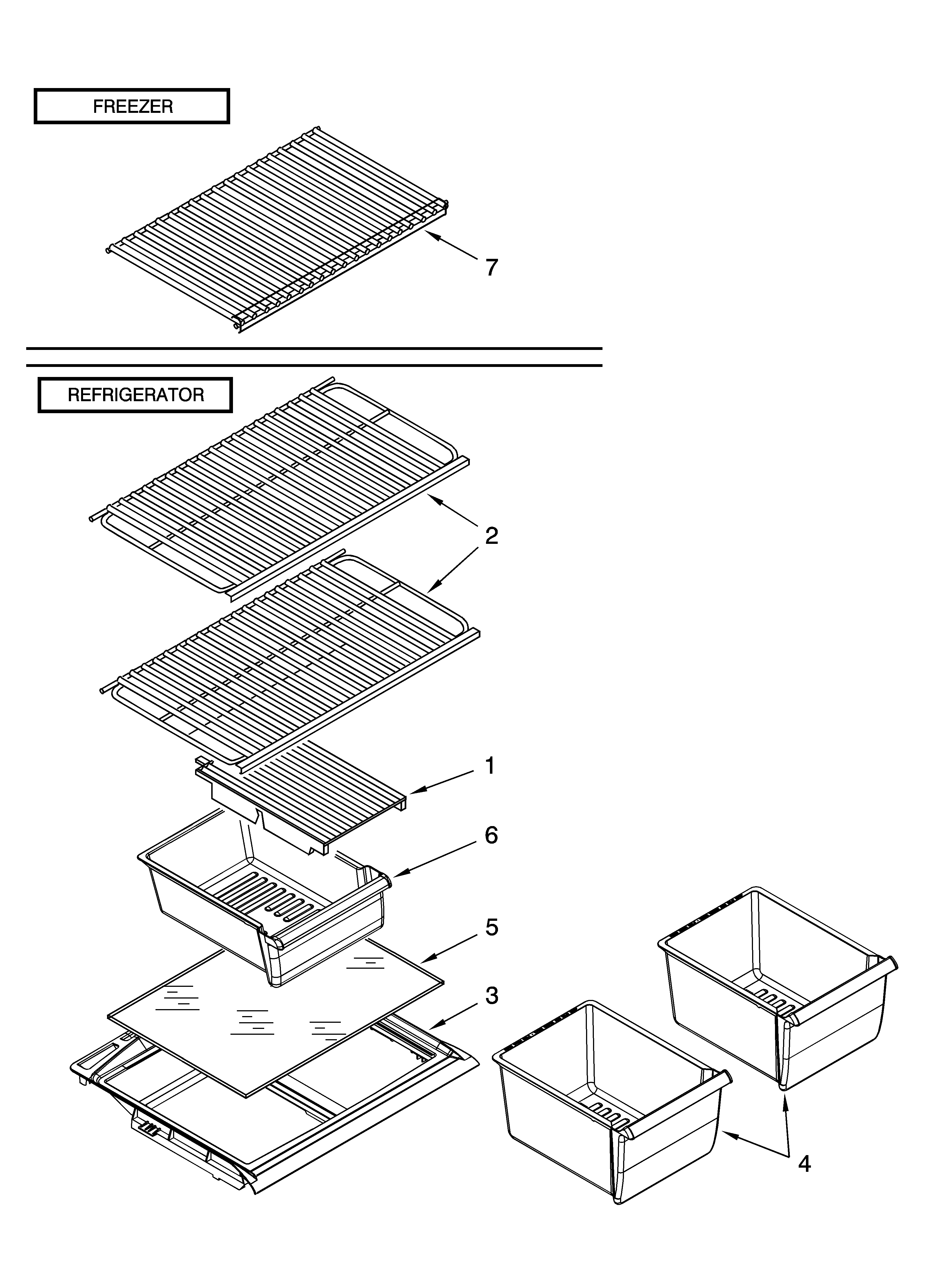 SHELF PARTS, OPTIONAL PARTS