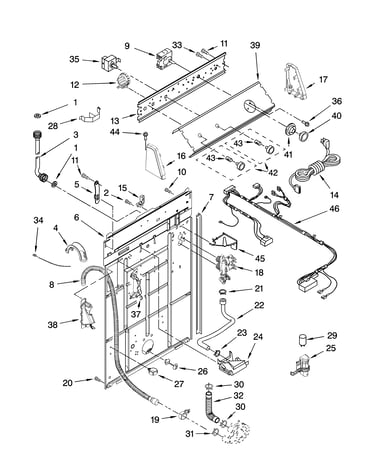 Controls and rear panel parts