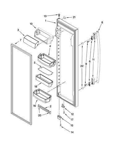 Refrigerator door parts