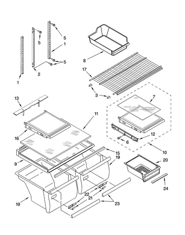 Shelf parts