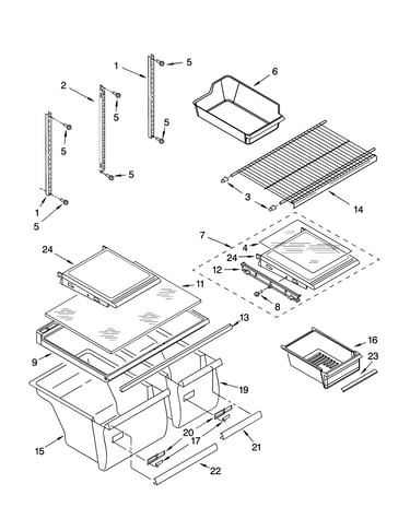 Shelf parts