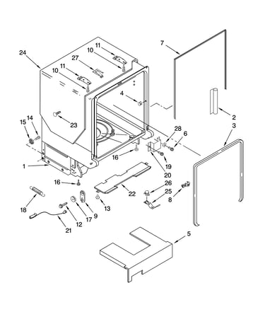 Tub and frame parts