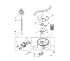 KitchenAid KUDE03FTWH0 pump, washarm and motor parts diagram