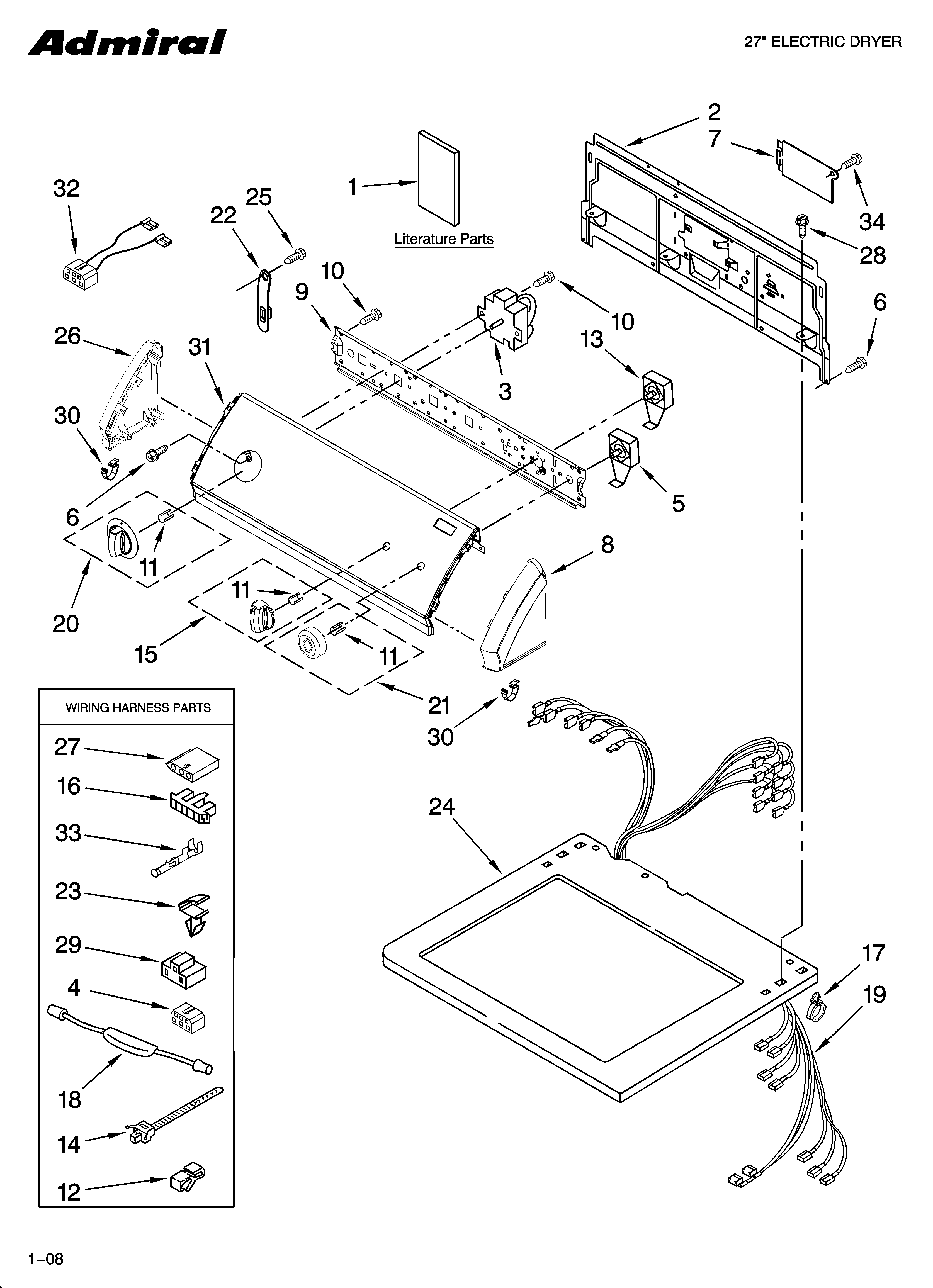 Top and console parts