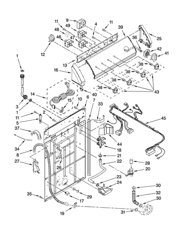 Controls and rear panel parts