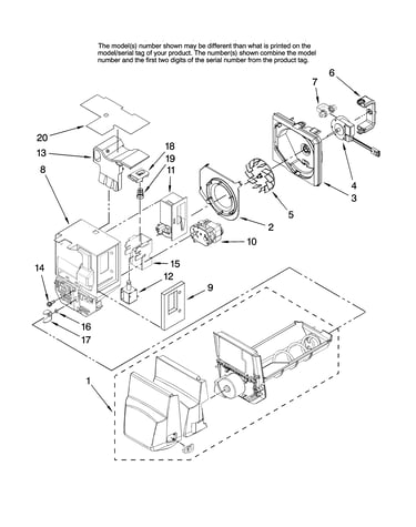 Motor and ice container parts