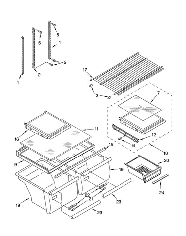 Shelf parts