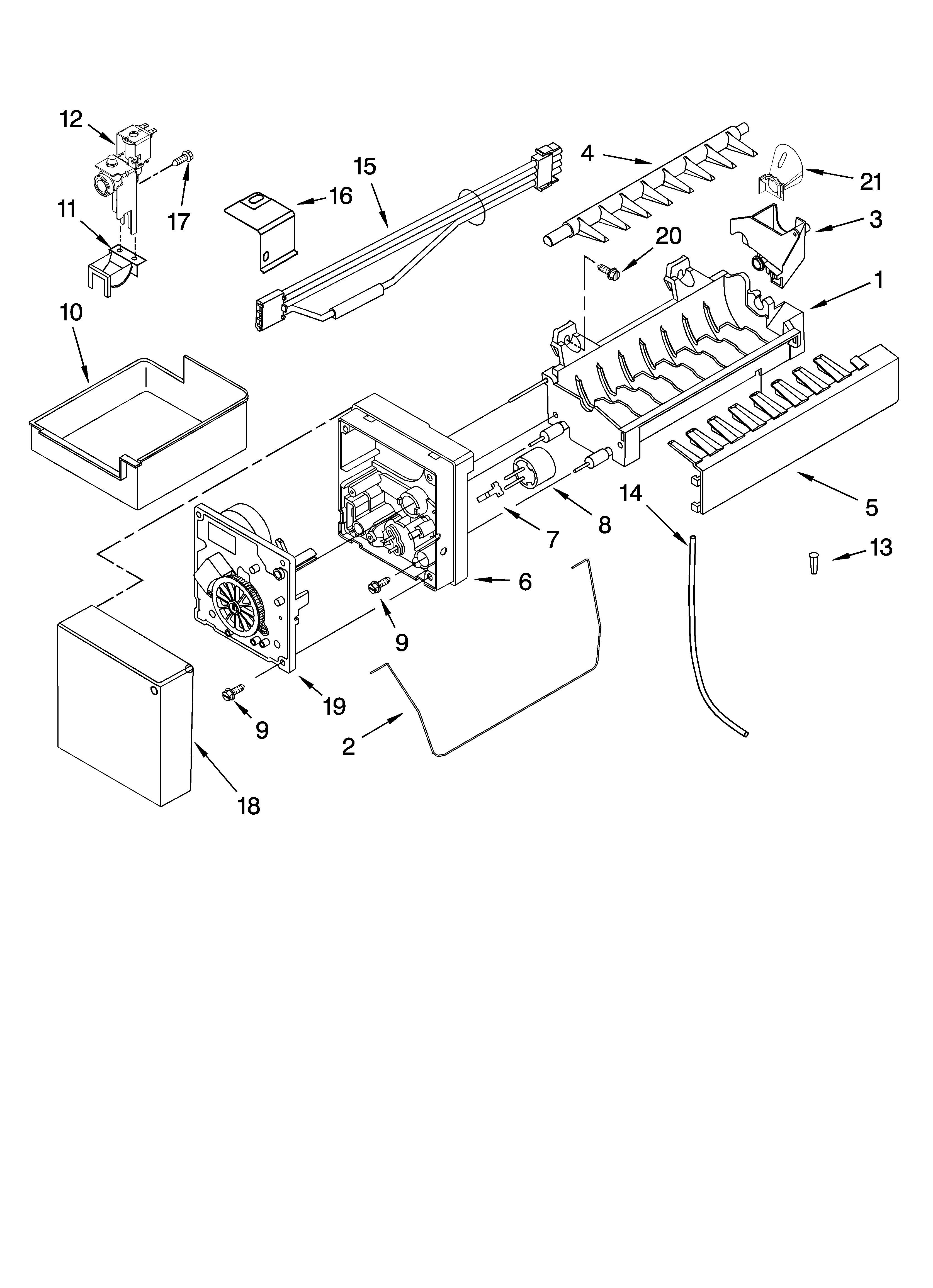 Icemaker parts, optional parts (not included)
