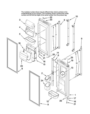 Refrigerator door parts