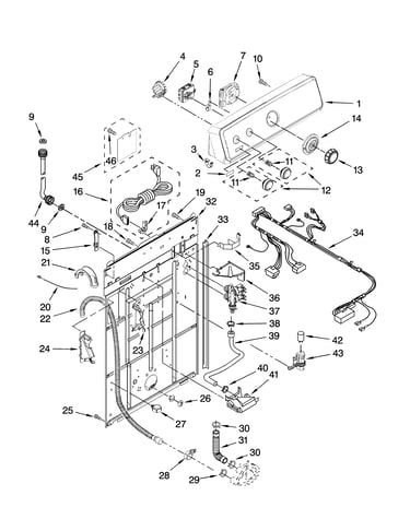 Controls and rear panel parts