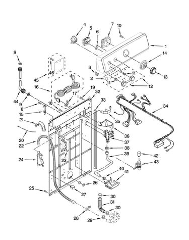 Controls and rear panel parts