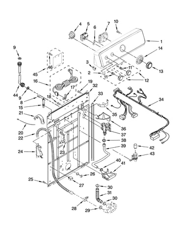 Controls and rear panel parts