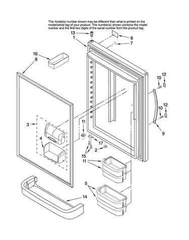 Refrigerator door parts
