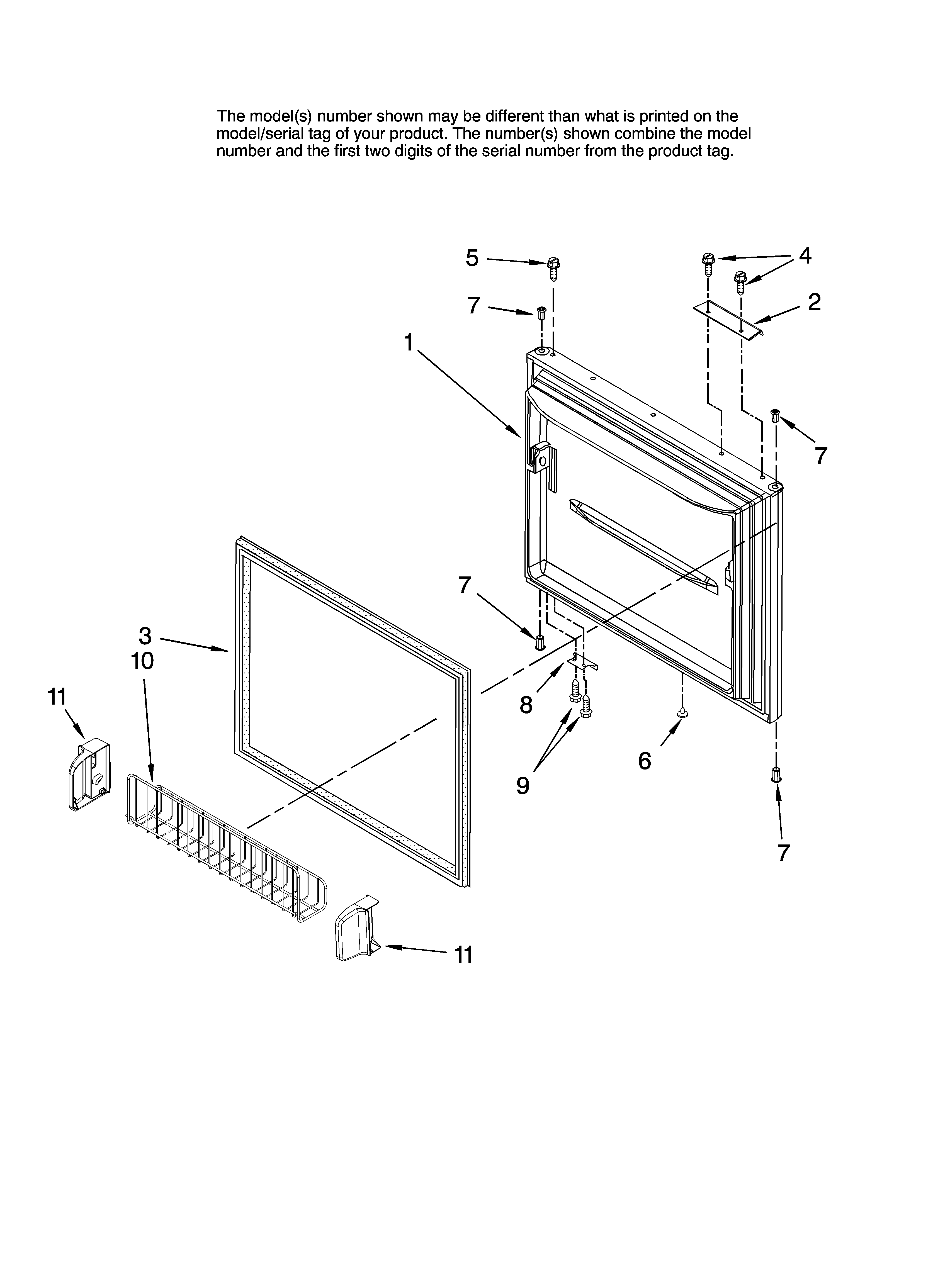 Freezer door parts