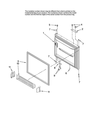 Freezer door parts