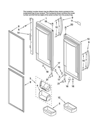Refrigerator door parts