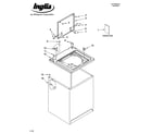 Inglis ITW4300SQ0 top and cabinet parts diagram