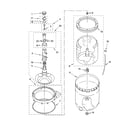 Inglis ITW4300SQ0 agitator, basket and tub parts diagram