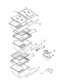 Refrigerator shelf parts