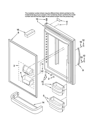 Refrigerator door parts