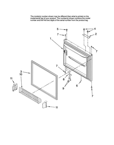 Freezer door parts